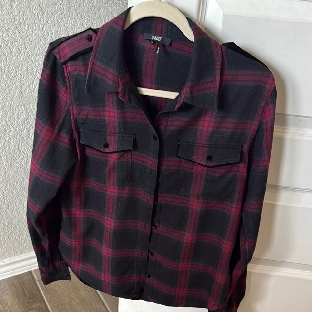 Paige denim Plaid Button-Up Shirt